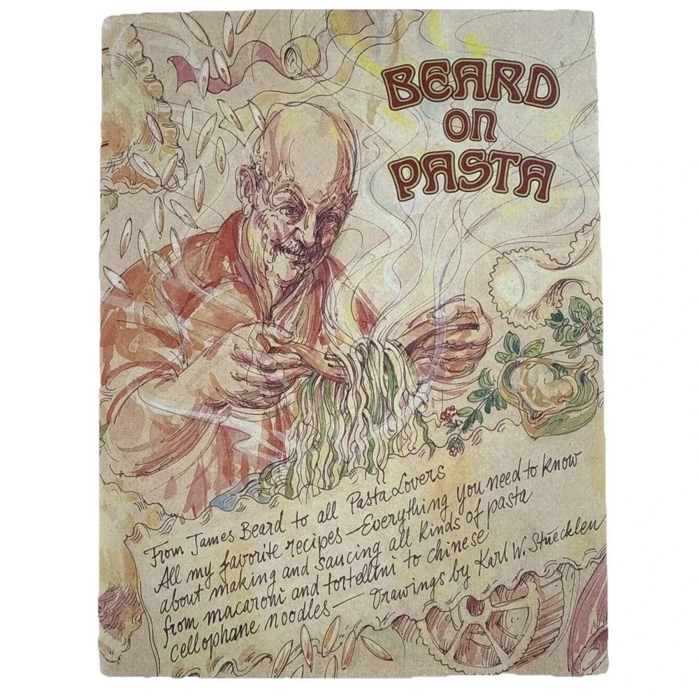 Beard on Pasta by James Beard 1983 HCDJ, VG Condition